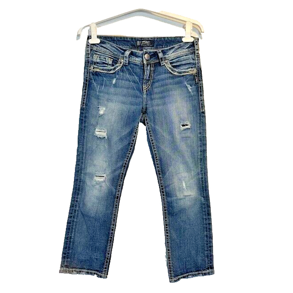 Silver Jeans Womens Size 29 Suki Mid Rise Capri Denim